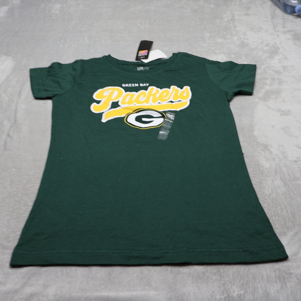 Green Bay Packers Shirt Women Small New Era Green NFL Football Graphic $35 NEW